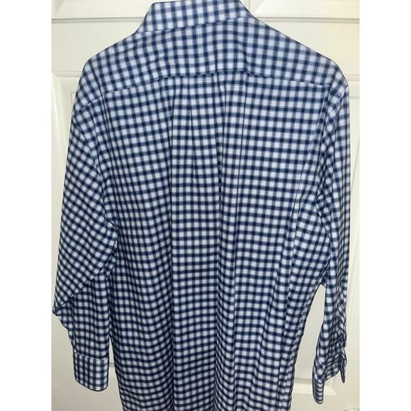 Stafford Men's XL Regular Fit Coolmax Checked Oxford Shirt - Picture 3 of 4